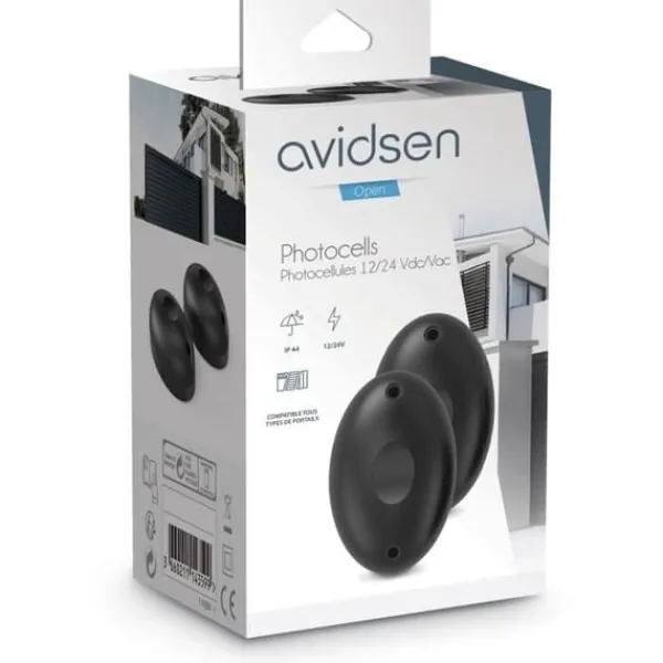 Fotoceller - AVIDSEN - Til alle portmotorer - 12V/24V Sensorer Til Sikkerhedssystemer