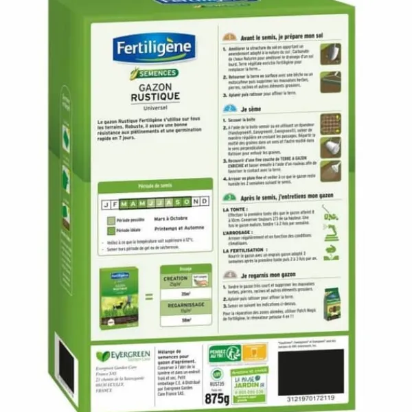 Frø^Frø Fertiligène Rustic Græs Universal 875 g 35 m²