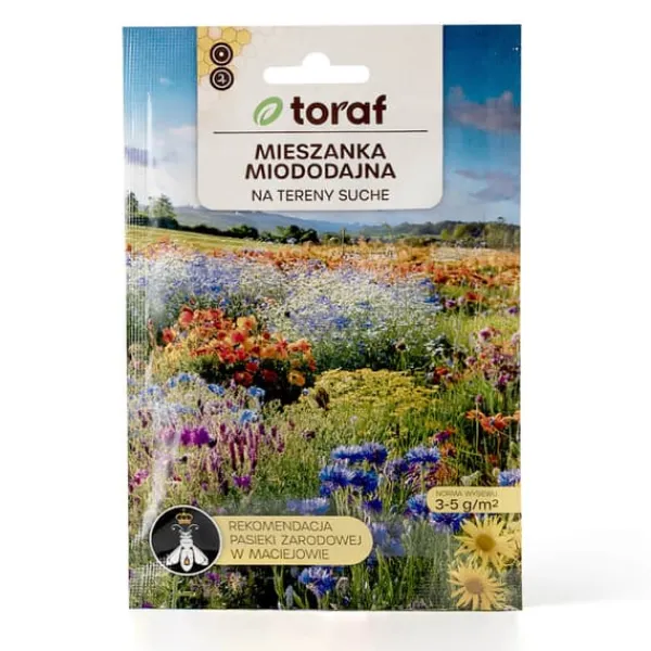 Frø^Frøblanding med vilde blomster til tørre områder - nektarrige blomster til bier og sommerfugle