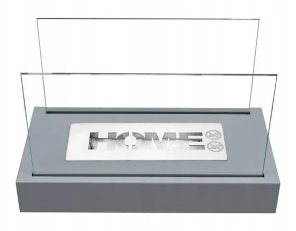 Brændeovne^Fritstående biopejs 36 x 18 x 22 cm Home Grå strukturmat