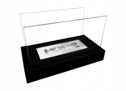 Pejse^Fritstående biopejs 36 x 18 x 22 cm Home Sort strukturmat
