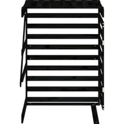 Outlet Förlängning till sopkärlsskjulet - Massiv furu, Ventilerad design | Färg: Svart | Storlek: Standard Skure, Garager & Carports