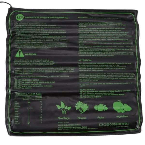 Best Frøplantevarmemåtte Vandtæt Varm Sikker Effektiv Plantefrøvarmepude til indendørs planter Spiring EU-stik 220‑240V Kit Til Plante- & Urtedyrkning