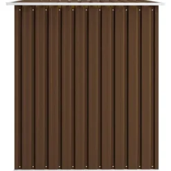 New Förvaringsbod i metall - Robust och ventilerad redskapsbod | Färg: Brun | Storlek: 257x205x178 cm Skure, Garager & Carports