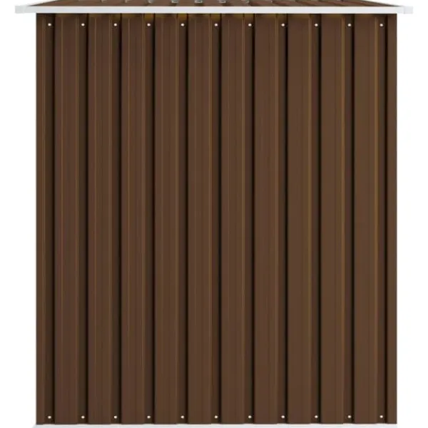 New Förvaringsbod i metall - Robust och ventilerad redskapsbod | Färg: Brun | Storlek: 257x205x178 cm Skure, Garager & Carports
