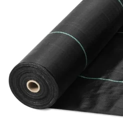 Haveduge^5FTx250FT Premium Ukrudtsbarriere, 5OZ Geotekstil til indkørsler, høj permeabilitet, effektiv ukrudtsbekæmpelse.