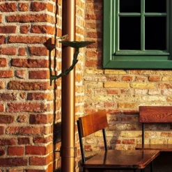 Til Fugle & Småvildt^Fuglebad, vægmonterbar støbejern, 21x17x22 cm