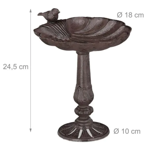 Til Fugle & Småvildt^Fuglebad, 24.5x22x18 cm, Brun