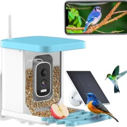 Til Fugle & Småvildt^Fuglefoder, 4MP HD Kamera, Solopladelig,1.5L