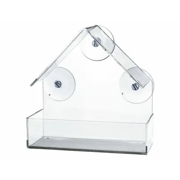 Fuglefoderautomat Gennemsigtig 225 ml 15 × 15 × 6 CM Til Fugle & Småvildt