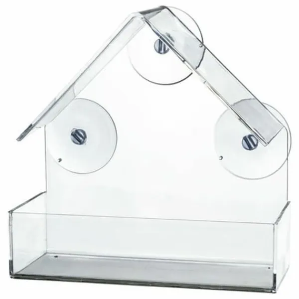 Fuglefoderautomat Gennemsigtig 225 ml 15 × 15 × 6 CM Til Fugle & Småvildt