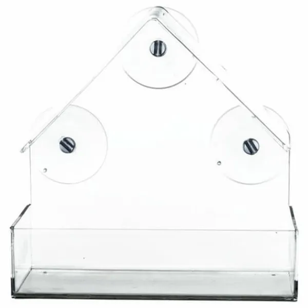 Fuglefoderautomat Gennemsigtig 225 ml 15 × 15 × 6 CM Til Fugle & Småvildt