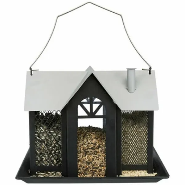 Clearance Fuglefoderautomat Sort 2 L 26 x 19 x 19 cm Til Fugle & Småvildt