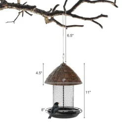 Til Fugle & Småvildt^Fuglefoderbræt, 20×20×44 cm, Natur