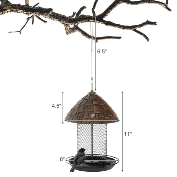 Til Fugle & Småvildt^Fuglefoderbræt, 20×20×44 cm, Natur