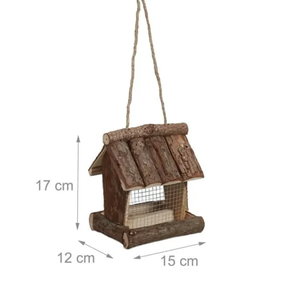 Outlet Fuglefoderbræt, Træ, 17x15x12 cm, Natur Til Fugle & Småvildt