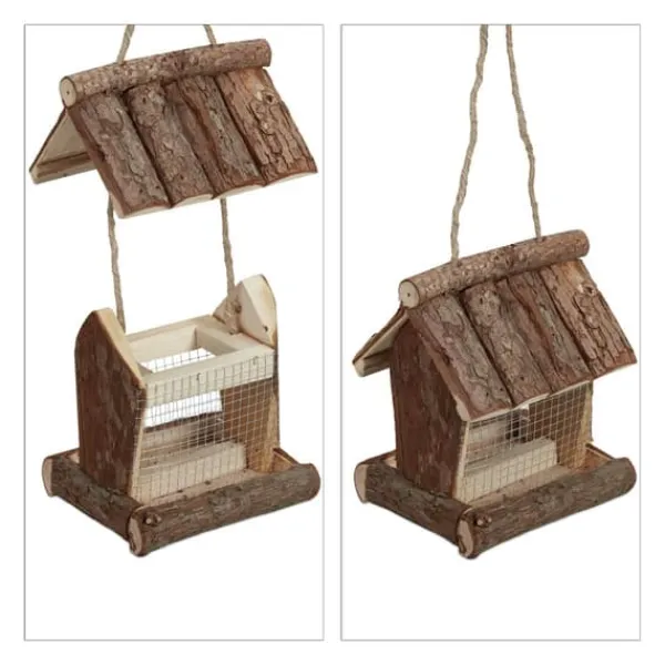 Outlet Fuglefoderbræt, Træ, 17x15x12 cm, Natur Til Fugle & Småvildt