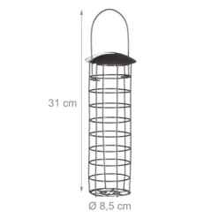 Til Fugle & Småvildt^Fuglefoderbræt, 31x8,5 cm, Grå