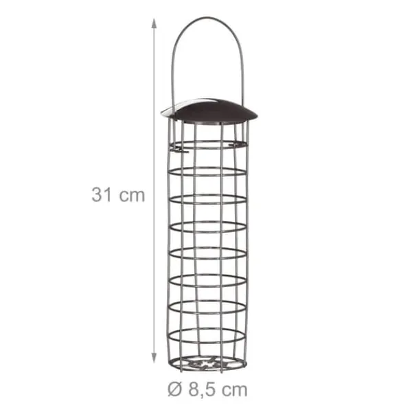 Til Fugle & Småvildt^Fuglefoderbræt, 31x8,5 cm, Grå