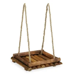 Til Fugle & Småvildt^Fuglefoderbræt, 25x25x6,5 cm, Brun
