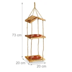 Til Fugle & Småvildt^Fuglefoderbræt, 73x20x20 cm, Brun