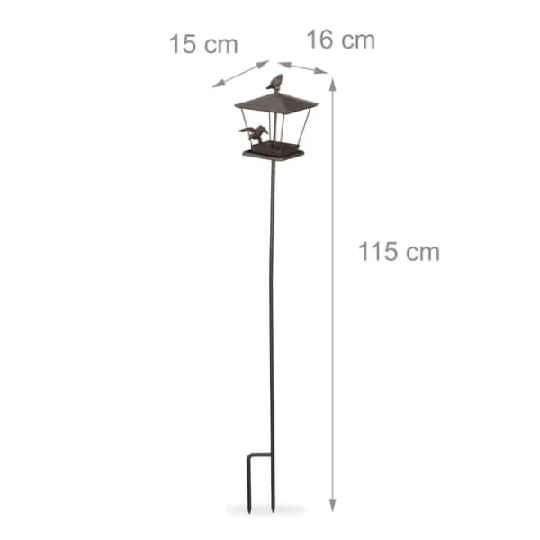 Til Fugle & Småvildt^Fuglefoderbræt, 115x15x16 cm, Brun, Støbejern