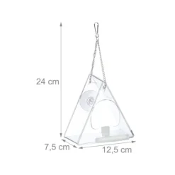 Clearance Fuglefoderbræt, 13x12,5x12 cm, Transparent Til Fugle & Småvildt