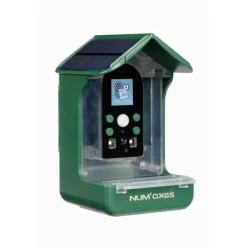 Clearance Fuglefoder-/drikkekrukke med integreret kamera - NUM'AXES - CAM1074 - 120° - Grøn Til Fugle & Småvildt