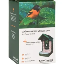 Clearance Fuglefoder-/drikkekrukke med integreret kamera - NUM'AXES - CAM1074 - 120° - Grøn Til Fugle & Småvildt