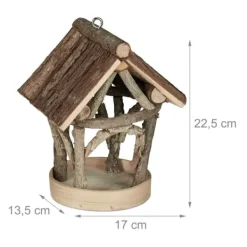 Til Fugle & Småvildt^Fuglefoderstation, 17x13.5x22.5 cm, Brun