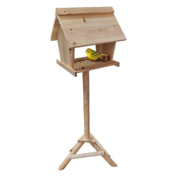 Til Fugle & Småvildt^Fuglefrøautomat, 107x32x27 cm, Brun
