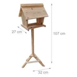 Til Fugle & Småvildt^Fuglefrøautomat, 107x32x27 cm, Brun