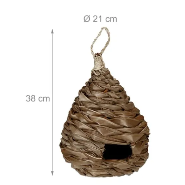 Til Fugle & Småvildt^Fuglehus, vævet af kokosfibre, 31x20 cm, natur