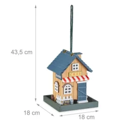 Til Fugle & Småvildt^Fuglehus, 18x18x23,5 cm, Flerfarvet, Træ