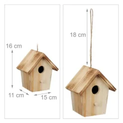 Online Fuglehus, 16x15x11 cm, Natur Til Fugle & Småvildt