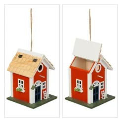 New Fuglehus, 25x18,5x18,5 cm, Rød Til Fugle & Småvildt
