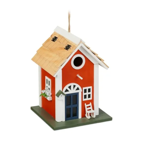 New Fuglehus, 25x18,5x18,5 cm, Rød Til Fugle & Småvildt