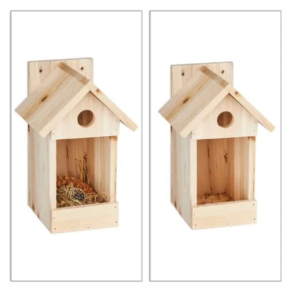 Clearance Fuglekasse, Træ, 25x16x14 cm, Natur Til Fugle & Småvildt