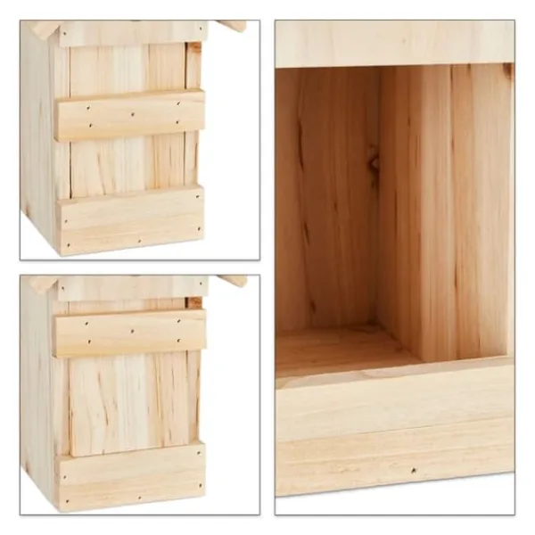 Clearance Fuglekasse, Træ, 25x16x14 cm, Natur Til Fugle & Småvildt