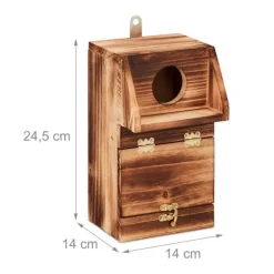 Til Fugle & Småvildt^Fuglekasse, 24,5x14x14 cm, Natur