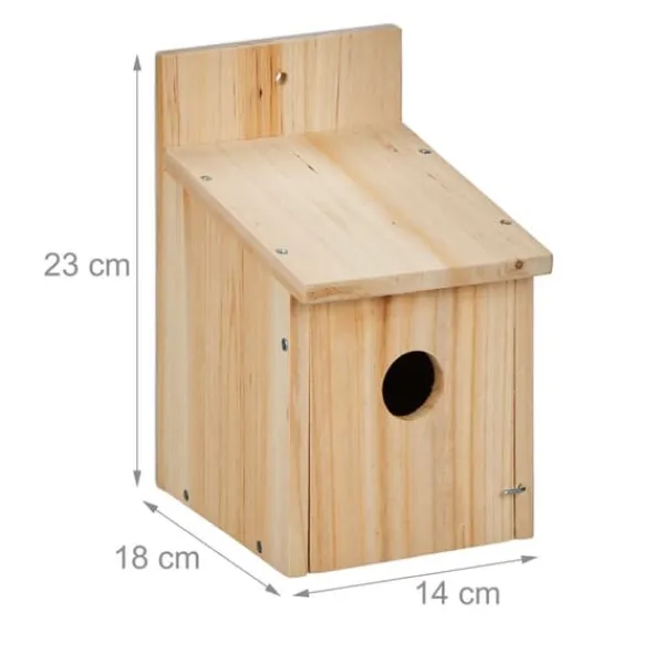 Til Fugle & Småvildt^Fugleredekasse sæt, Sæt af 2, 23x14x18 cm, Natur