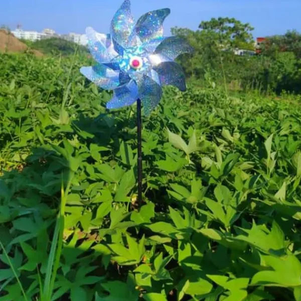 Vinddekoration^Fuglevindmølle Udendørs Fugleafvisende PinWheels Reflekterende Vindmølle Fugleafvisere