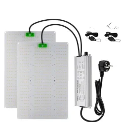 Kit Til Plante- & Urtedyrkning^Fuldspektret LED vækstlys, dæmpbart med UV-kontakt, tilgængeligt i 120W og 240W,240W, EU stik