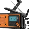 Beredskabsplaner^Fuleadture håndsvingradio 4000mAh, AM/FM/SW vejrradio, solcelle krumtapradio, SOS og lommelygte til nødsituationer