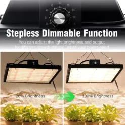 Clearance Full Spectrum LED Vækstlys, 150W Effekt, Dæmpbar Funktion, Egnet til Indendørs Havearbejde Kit Til Plante- & Urtedyrkning