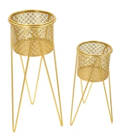 Krukker & Plantebeholdere^FURNLUX GRYDELAPPER NAT GULD 21CM (2 STK.)
