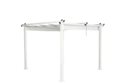 Clearance FURNLUX UDENDØRS PERGOLA LAZIO HVID 295CM Buer, Spalier, Lysthuse Uden Tag