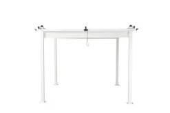 Clearance FURNLUX UDENDØRS PERGOLA LAZIO HVID 295CM Buer, Spalier, Lysthuse Uden Tag