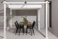 Clearance FURNLUX UDENDØRS PERGOLA LAZIO HVID 295CM Buer, Spalier, Lysthuse Uden Tag