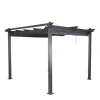 Online FURNLUX UDENDØRS PERGOLA LAZIO GRÅ & SORT 295 CM Buer, Spalier, Lysthuse Uden Tag